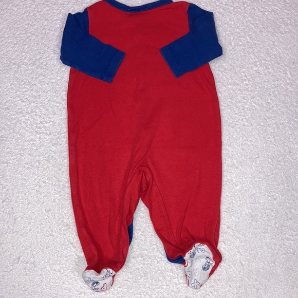 Vintage snoopy 6m red blue snap sleeper - Picture 5 of 8